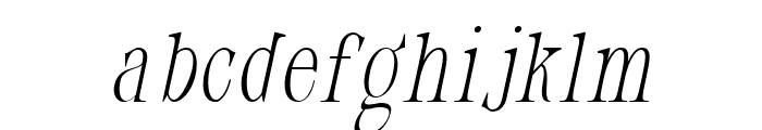 Dahliana Thin Oblique Font LOWERCASE