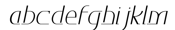 Daimor-ThinSlanted Font LOWERCASE