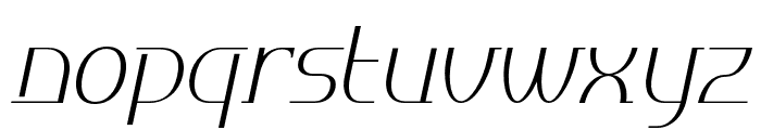 Daimor-ThinSlanted Font LOWERCASE