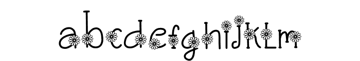 Daisy Pink Font LOWERCASE