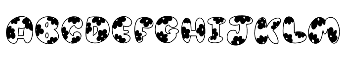 Daisy bubble line Font UPPERCASE