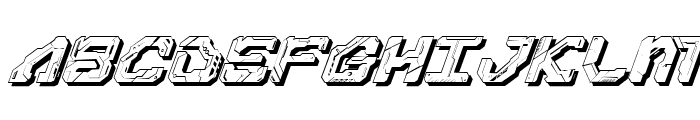 Daisyogre Italic Shadow Mecha Font UPPERCASE