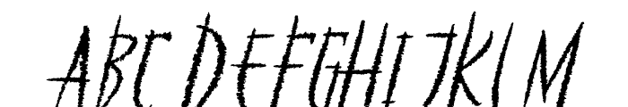 Damned Italic Font UPPERCASE