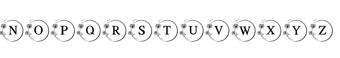 Dandelion Monogram Font UPPERCASE