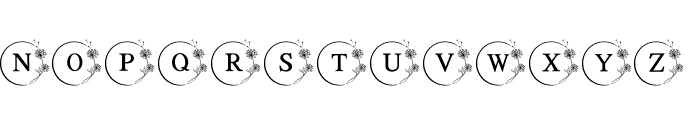 Dandelion Monogram Font LOWERCASE