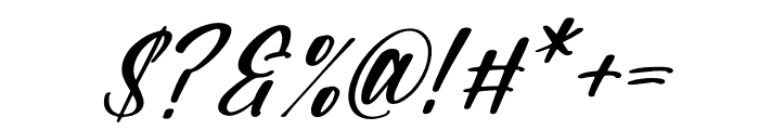 Danthela Myllian Italic Font OTHER CHARS