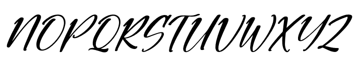 Danthela Myllian Italic Font UPPERCASE