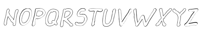 Darbog outline Bold Italic Font LOWERCASE