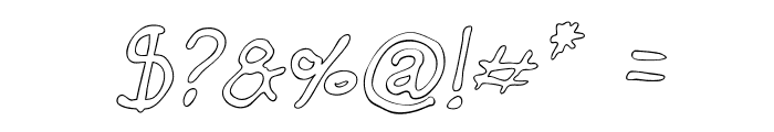 Darbog outline Italic Font OTHER CHARS