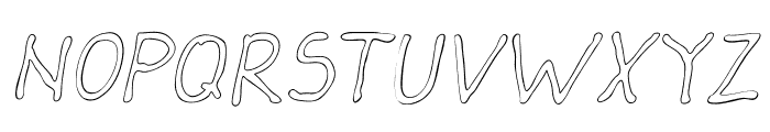 Darbog outline Italic Font LOWERCASE