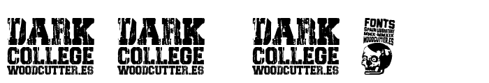 Dark College Font OTHER CHARS