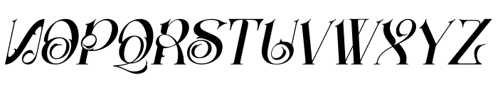Darkbloom Italic Font UPPERCASE