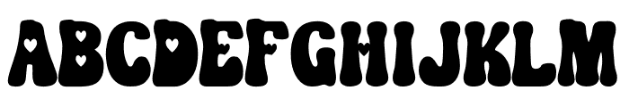 Darling Retro Font UPPERCASE