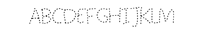 Dash Dotted Font Regular Font LOWERCASE