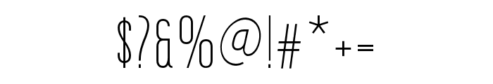 DavishThin-Regular Font OTHER CHARS