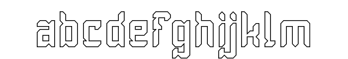 Dayak Shield-Hollow Font LOWERCASE