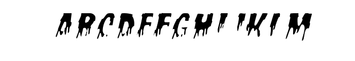 Deadclub Family Effect Slanted Font UPPERCASE