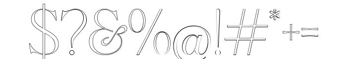 Dealoras Outline Regular Font OTHER CHARS