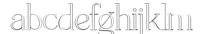 Dealoras Outline Regular Font LOWERCASE