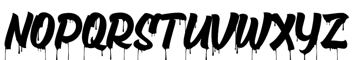Death Markers Drip Font UPPERCASE