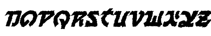 Death Mist Italic Rough Font LOWERCASE