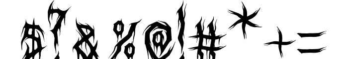 Deathcore Font OTHER CHARS
