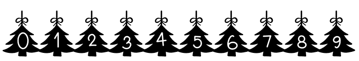 Decorated Christmas tree Font OTHER CHARS