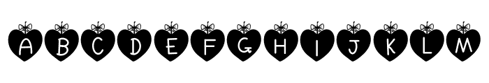 Decorated Heart Font UPPERCASE