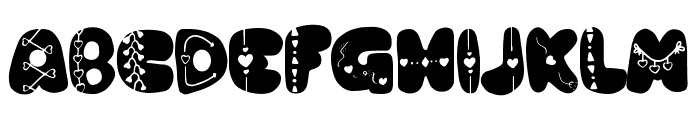 Decorative Heart Font UPPERCASE