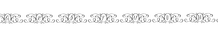 Decorative Monogram Font UPPERCASE