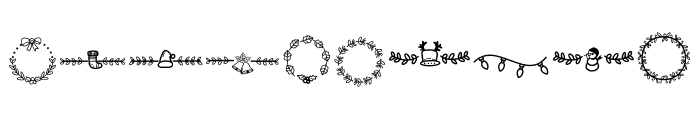 Decorative Wreath Font OTHER CHARS