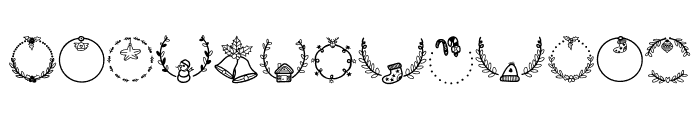 Decorative Wreath Font UPPERCASE