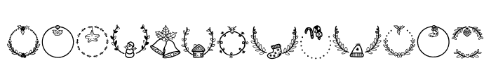 Decorative Wreath Font LOWERCASE