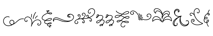 Decorative line Font LOWERCASE