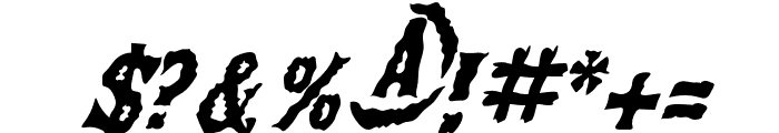 DeepHorror-Italic Font OTHER CHARS