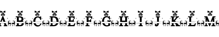 Deer Bell Christmas Monogram Rg Font UPPERCASE