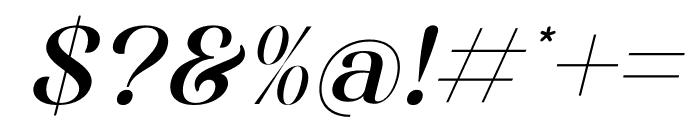 Degila Italic Font OTHER CHARS
