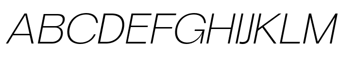 Degitan Extra Light Italic Font UPPERCASE