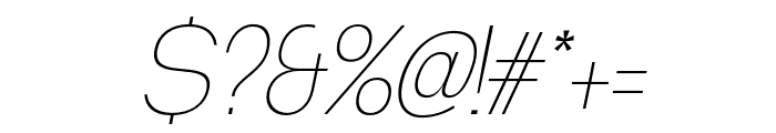 Degitan Thin Italic Condensed Font OTHER CHARS