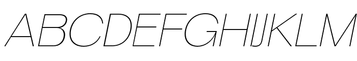 Degitan Thin Italic Font UPPERCASE