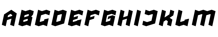 Delay Effect Italic Font UPPERCASE