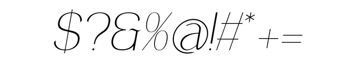 Delicate Elegance Italic Font OTHER CHARS