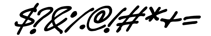 Delicious Scrawl Italic Font OTHER CHARS