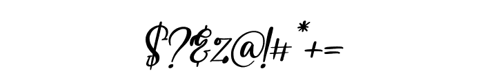 Delisha Glande Italic Font OTHER CHARS