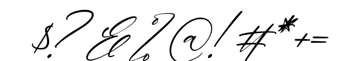 Delistaria Signature Italic Font OTHER CHARS