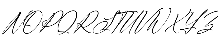 Delistaria Signature Italic Font UPPERCASE