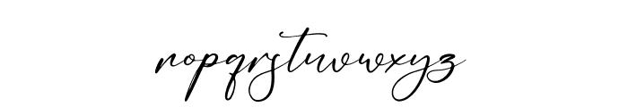 Delistaria Signature Font LOWERCASE