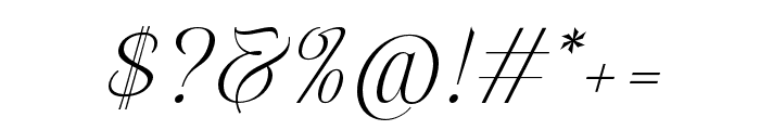 Delugia-Italic Font OTHER CHARS