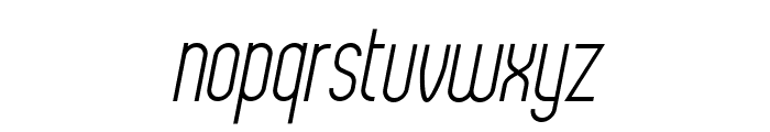 Delvon Thin Italic Font LOWERCASE