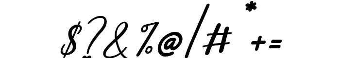 Demillina Italic Font OTHER CHARS
